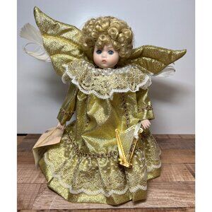 Goebel Limited Edition Tree topper Angel Doll Harp & Wings Porcelain
